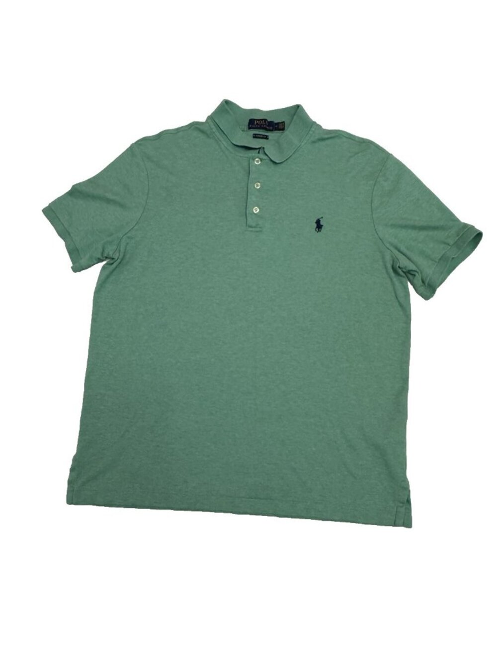 Polo Ralph Lauren Classic Fit Polo Shirt Men Medium Green Short Sleeve Cotton